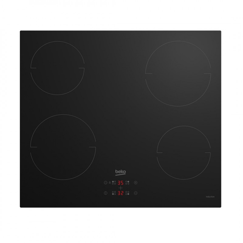 Beko HII64401MT Built-in Induction Hob, 4 Zones, Black