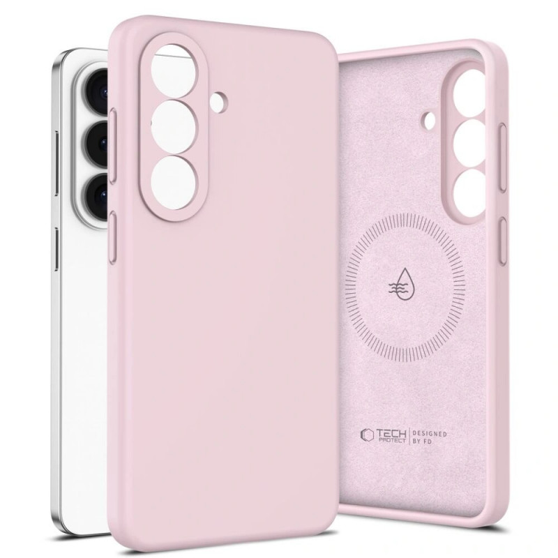 Tech-Protect Silicone MagSafe Case for Samsung Galaxy S26+, Pink Pearl