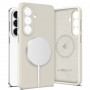 Tech-Protect Silicone MagSafe Case for Samsung Galaxy S26+, Cosmic Latte