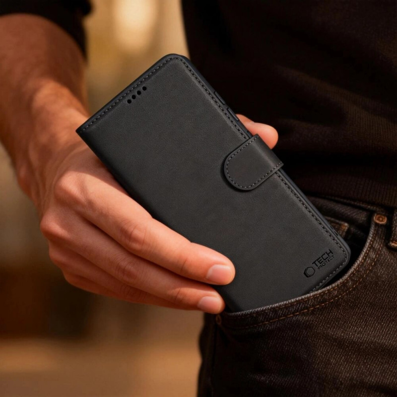 Tech-Protect Wallet Case for Samsung Galaxy S26, Black