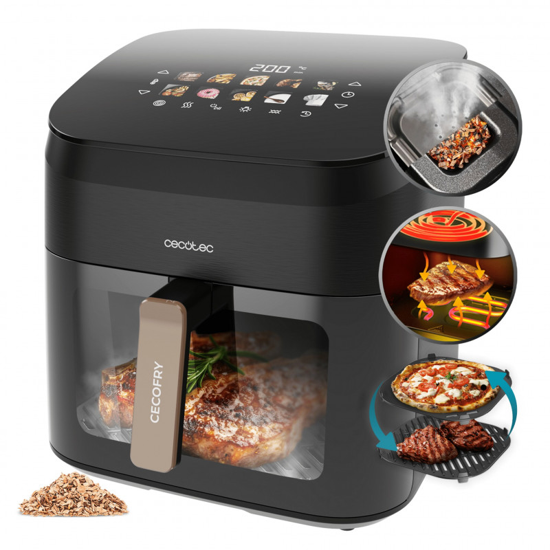 Cecotec Cecofry&Grill Smokin' 8500 Air Fryer, 8.5 L, 2200 W, Black