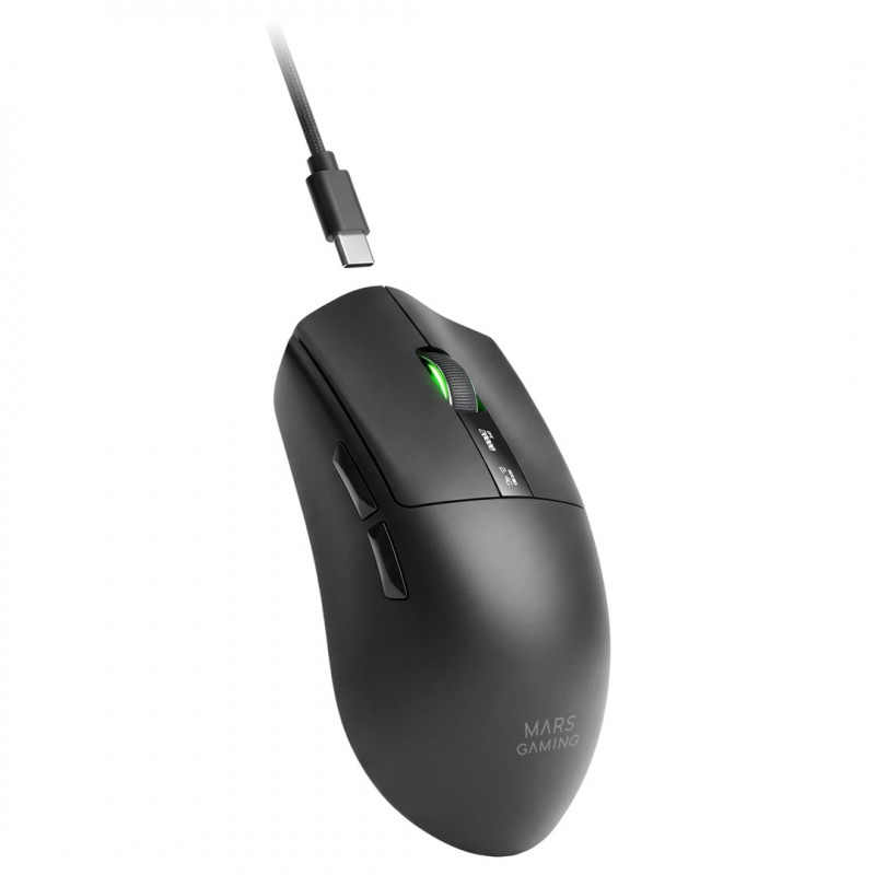 Mars Gaming MMW-ELITE Wireless Gaming Mouse, 20000 DPI, Bluetooth 5.4, 2.4 GHz, Black