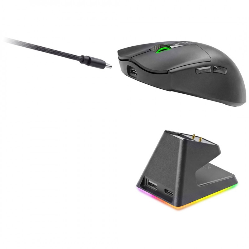 Mars Gaming MMW-ELITE Wireless Gaming Mouse, 20000 DPI, Bluetooth 5.4, 2.4 GHz, Black