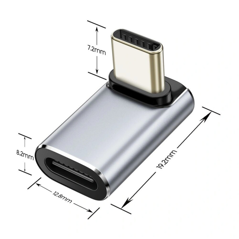 Tech-Protect UltraBoost AA02 USB-C Angled Adapter, Grey