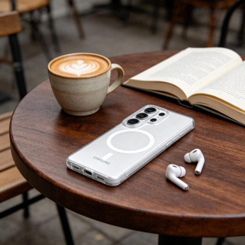 Tech-Protect MagSlim MagSafe Case for Samsung Galaxy S26 Ultra, Matte Ice
