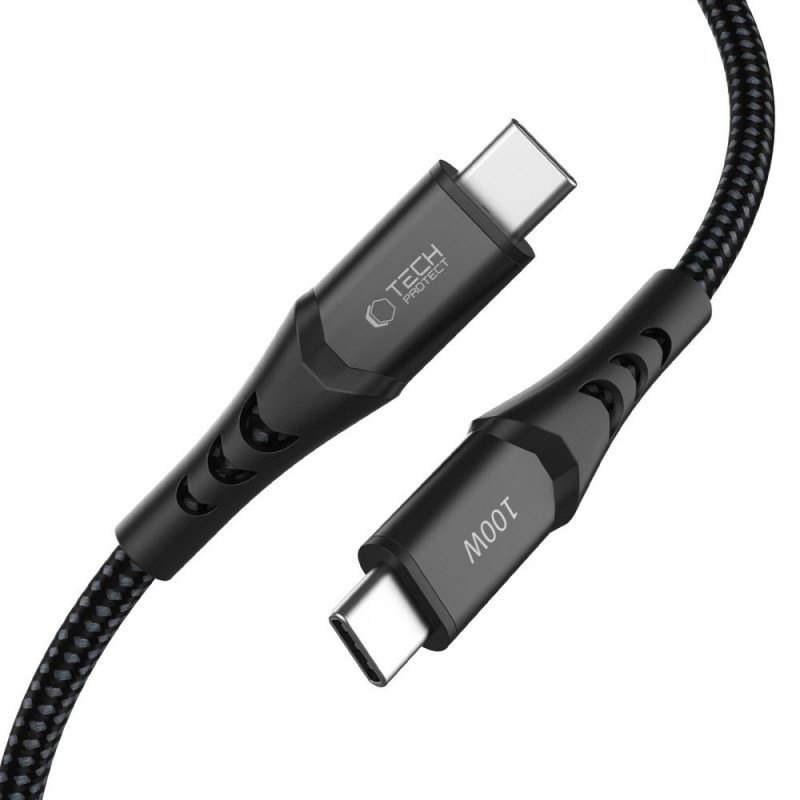 Tech-Protect UB11T Ultraboost USB-C / USB-C Cable, PD 100W, 100 cm, Black