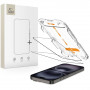 Tech-Protect Quick Set+ Tempered Glass Screen Protector for Apple iPhone 15 / 16, Black (2 pcs)