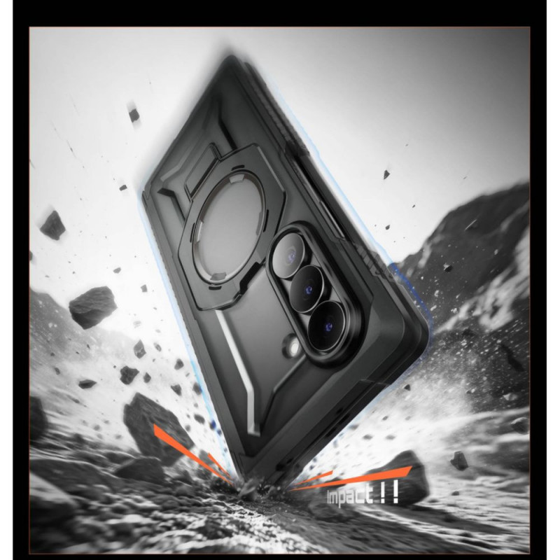 Supcase UB Grip Mag MagSafe Case for Samsung Galaxy Z Fold 8 with Tempered Glass and Privacy Glass, Black