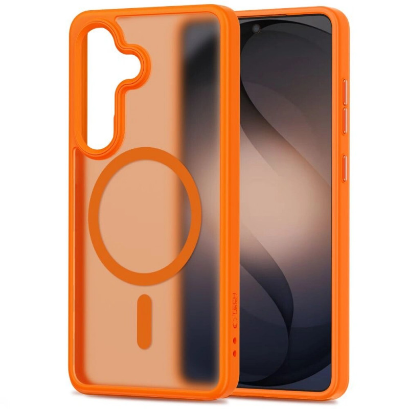 Tech-Protect Magmat MagSafe Case for Samsung Galaxy S26, Matte Orange