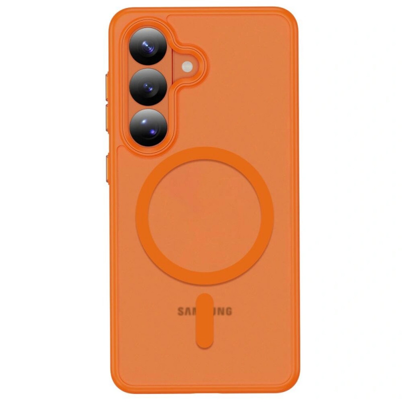 Tech-Protect Magmat MagSafe Case for Samsung Galaxy S26, Matte Orange