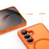 Tech-Protect Magmat MagSafe Case for Samsung Galaxy S26, Matte Orange