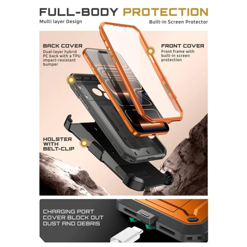 Supcase Unicorn Beetle Pro Case for Apple iPhone 17 Pro Max, Coral