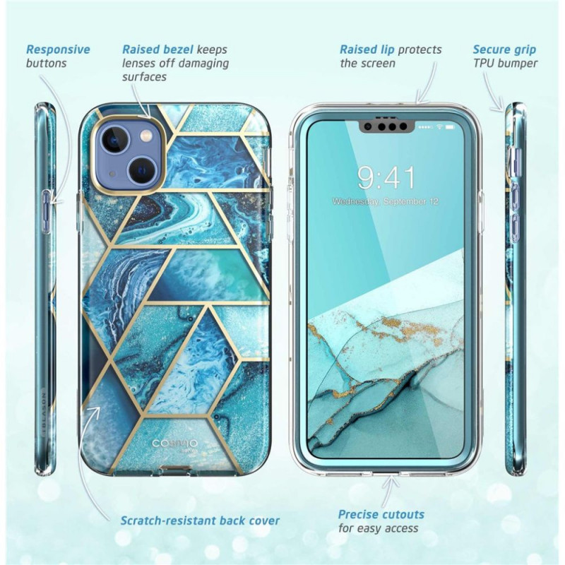 Supcase Cosmo Case for Apple iPhone 14 Plus / 15 Plus, Ocean Blue