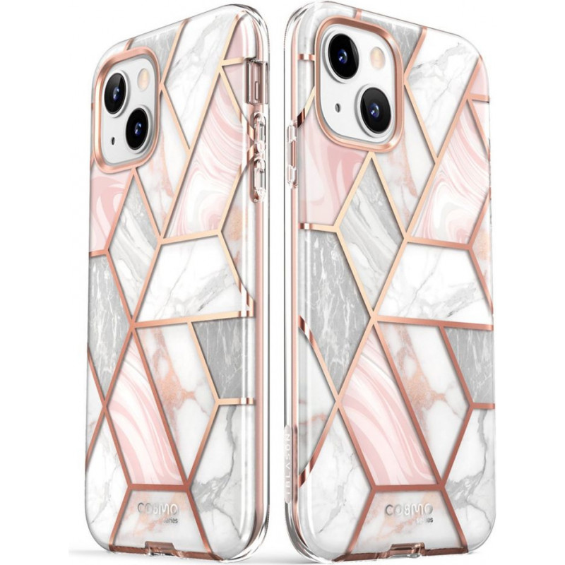 Supcase Cosmo Case for Apple iPhone 14 Plus / 15 Plus, Pink Marble