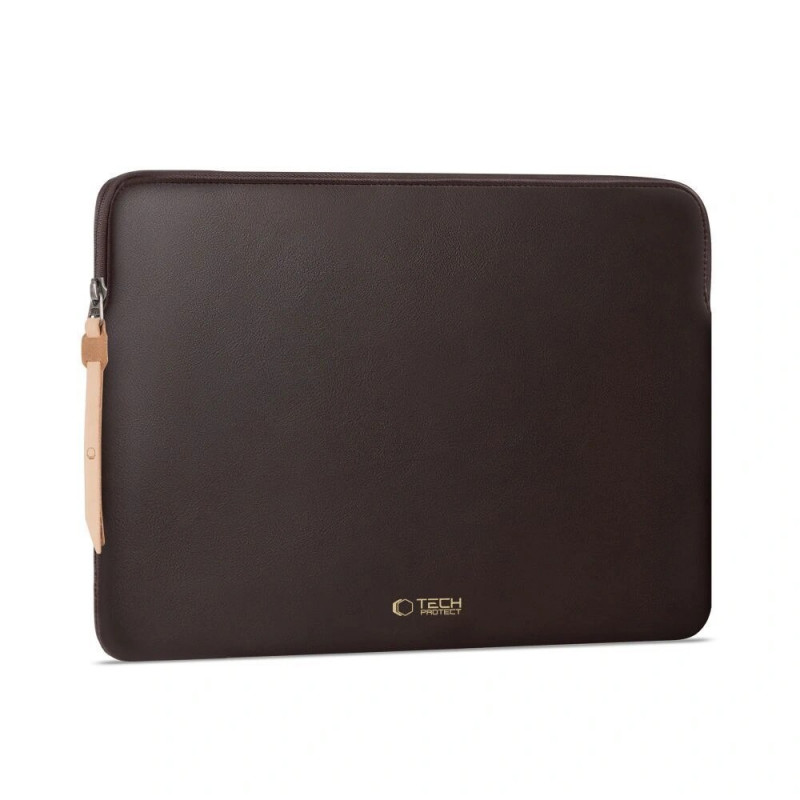 Tech-Protect Fleece Laptop Sleeve 13-14", Chocolate (Brown)