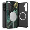 Tech-Protect Lamano MagSafe Case for Samsung Galaxy A57 5G, Black and Green