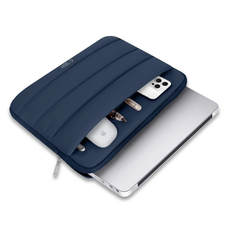 Tech-Protect Fluffy Laptop Case 15-16", Navy Blue