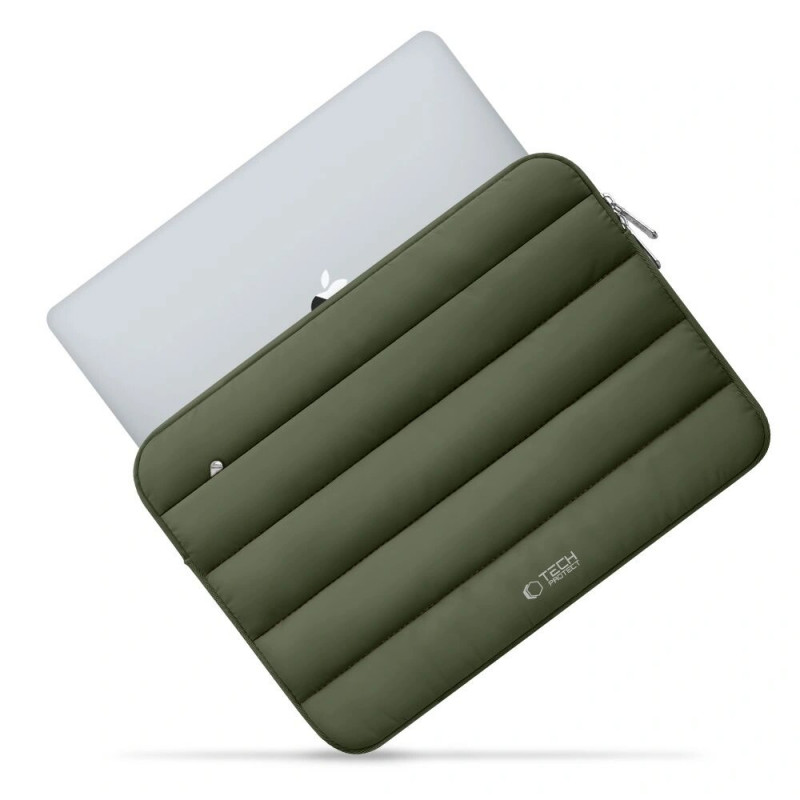 Tech-Protect Fluffy Laptop Case 13-14", Army Green