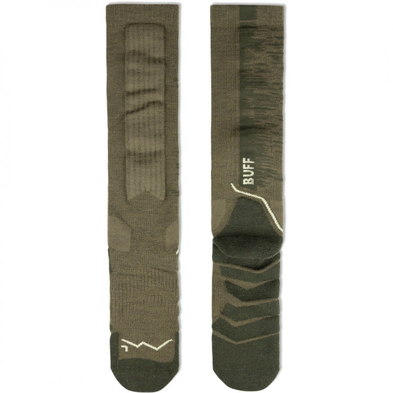 Buff Merino HW Over The Calf Socks HWO2 Olive Green L