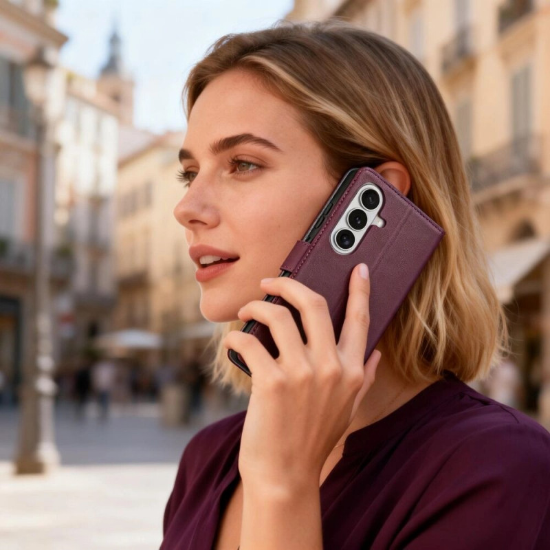 Tech-Protect Wallet Case for Samsung Galaxy A36 / A56 / A37 5G, Burgundy