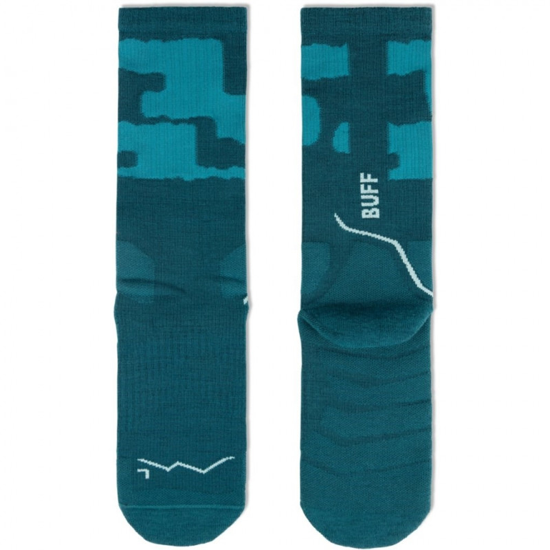 Buff Merino MW Crew Socks MWC2, Teal, L