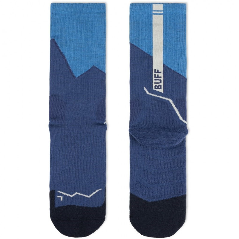 Buff Merino MW Crew Socks MWC1, Blue, L