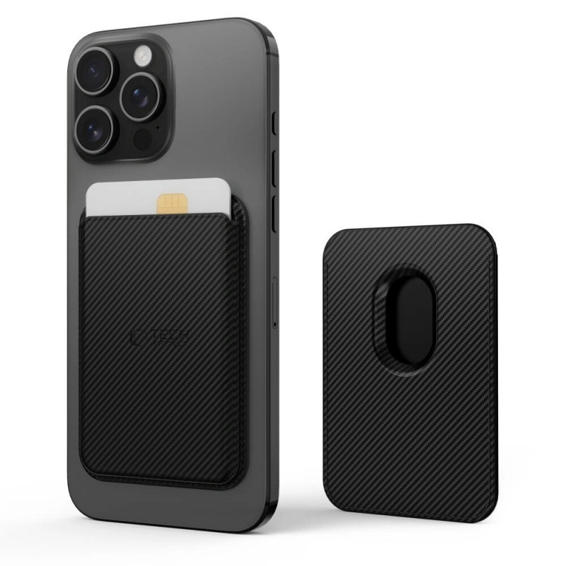 Tech-Protect MagWallet MagSafe Universal Magnetic Card or Document Holder, Black