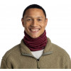 Buff Merino Midweight multifunctional scarf, Melange Tibetan Red