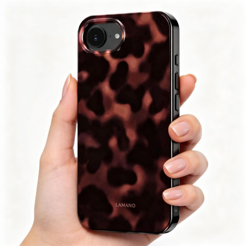 Tech-Protect Lamano MagSafe Case for Apple iPhone 16e / 17e, Black and Brown