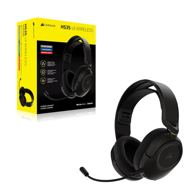 Corsair HS35 V3 Wireless Headset for PlayStation CA-9011410-WW, Carbon