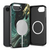 Tech-Protect Lamano MagSafe Case for Apple iPhone 16e / 17e, Black and Green (Verde Aura)