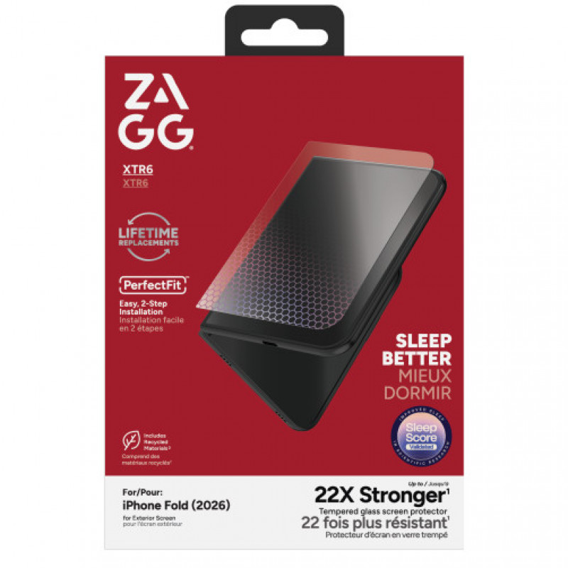 ZAGG InvisibleShield Glass XTR6 Screen Protector for Apple iPhone Duo (external screen) ZAG348