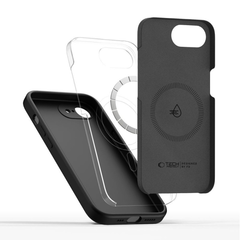 Tech-Protect Silicone MagSafe Case for Apple iPhone 16e / 17e, Black