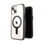 Speck Presidio Perfect-Clear ClickLock & MagSafe SPK526 Case for Apple iPhone 15 / 14 / 13, Clear / Frosted Black / Slate Grey