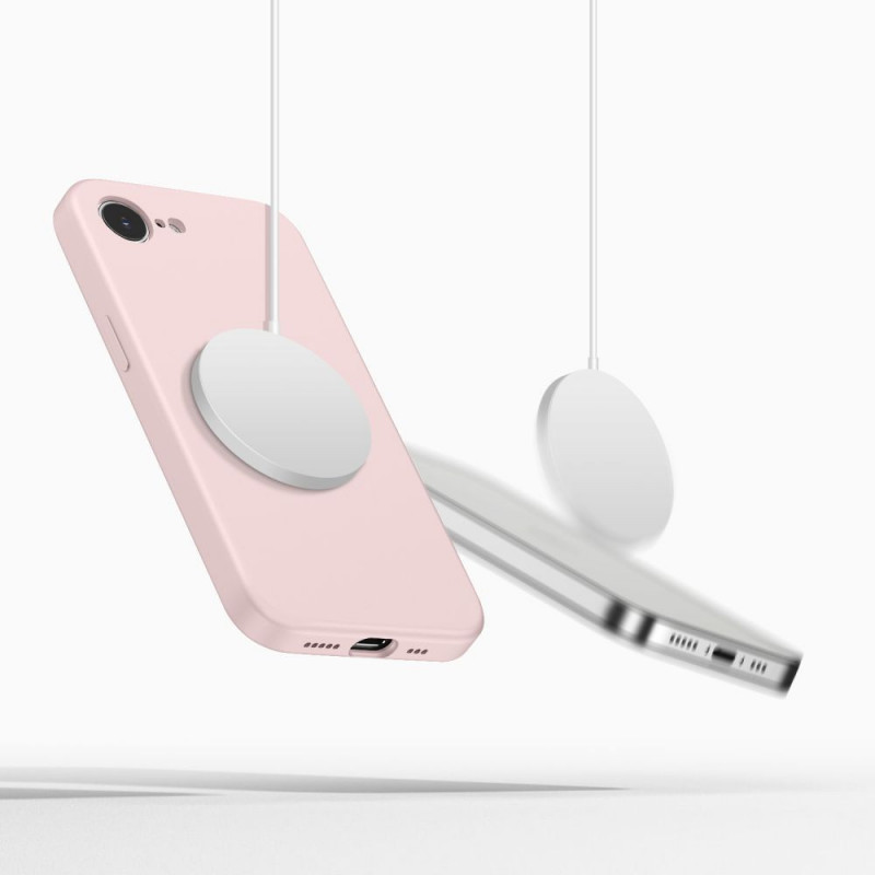 Tech-Protect Silicone MagSafe Case for Apple iPhone 16e / 17e, Pink Pearl