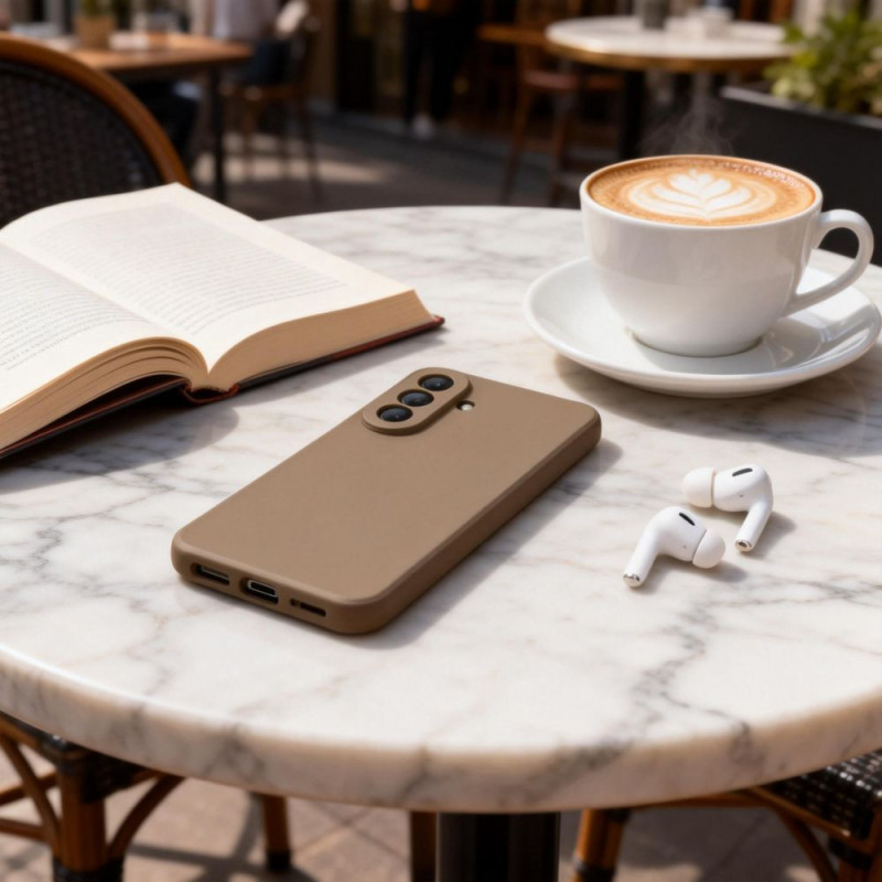 Tech-Protect Icon Silicone Case for Samsung Galaxy A27 5G, Brown