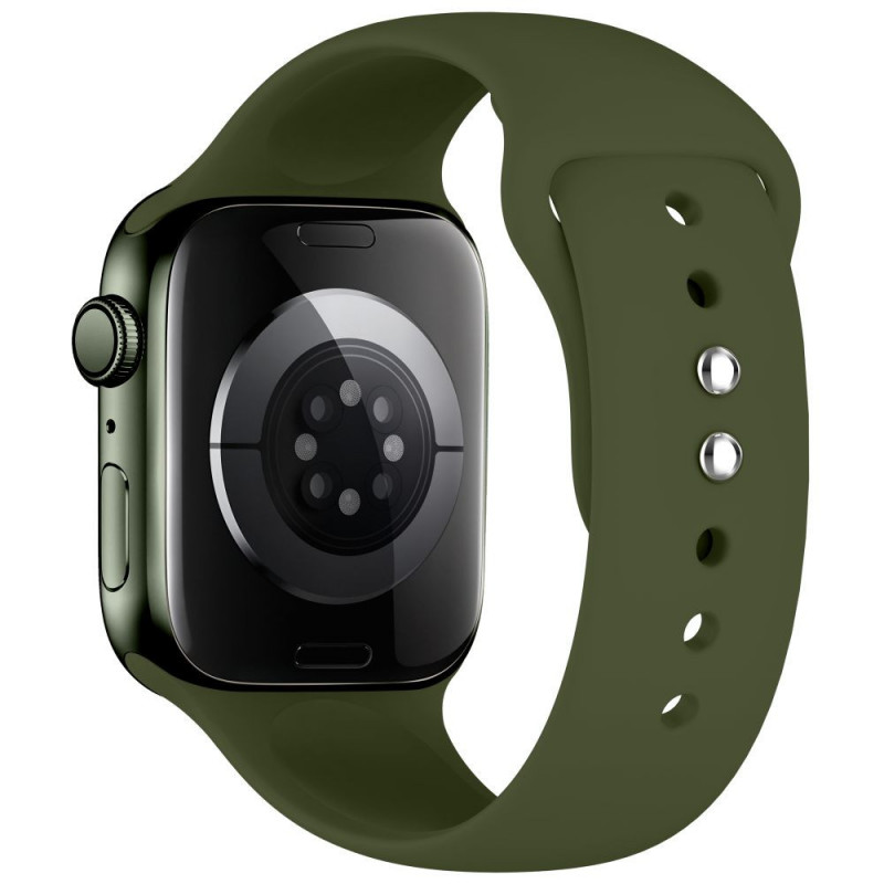 Tech-Protect Silicone Band for Apple Watch 8 / 9 / 10 / 11 / 12 / SE / Ultra 44/45/46/49 mm, Olive Green