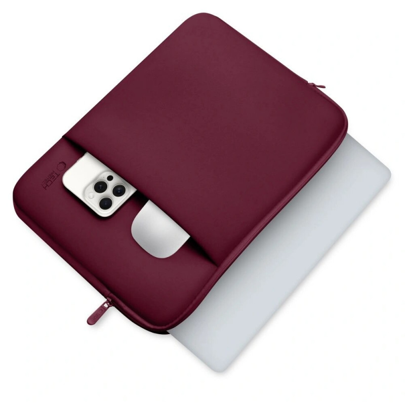 Tech-Protect Neoprene Laptop Case 13", Burgundy