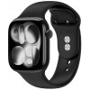 Tech-Protect Silicone Band for Apple Watch 8 / 9 / 10 / 11 / 12 / SE / Ultra 44/45/46/49 mm, Black
