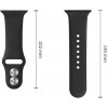 Tech-Protect Silicone Band for Apple Watch 8 / 9 / 10 / 11 / 12 / SE / Ultra 44/45/46/49 mm, Black