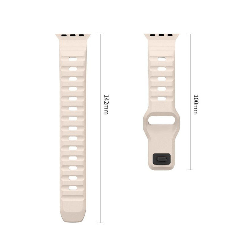 Tech-Protect Silicone Line Apple Watch 8 / 9 / 10 / 11 / 12 / SE / Ultra 44/45/46/49 mm Strap, Stone