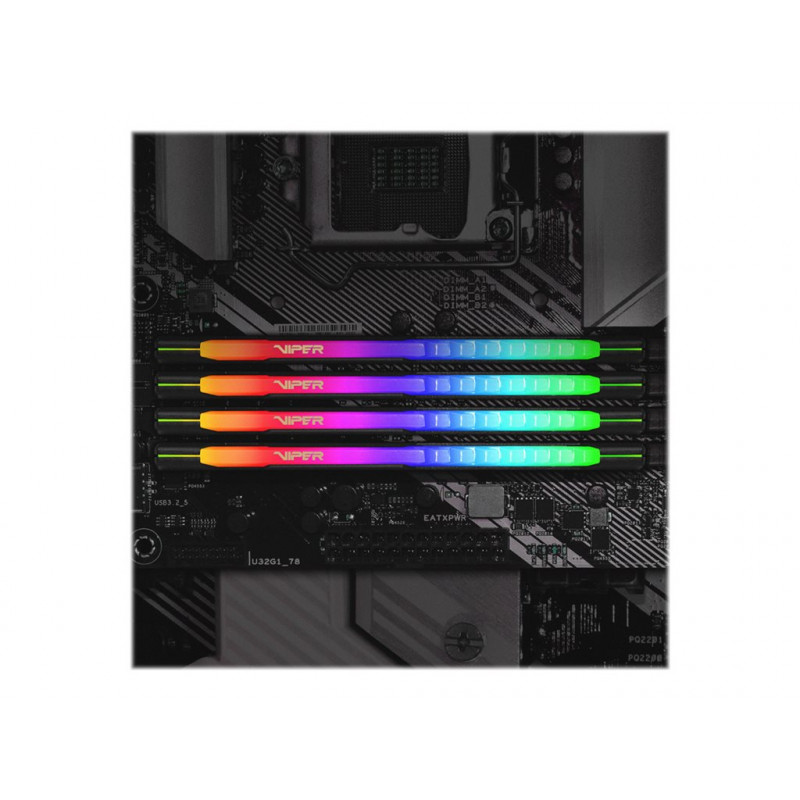 Patriot Extreme Performance Viper Steel RGB DDR4 DIMM 16 GB, DDR4-3200, black