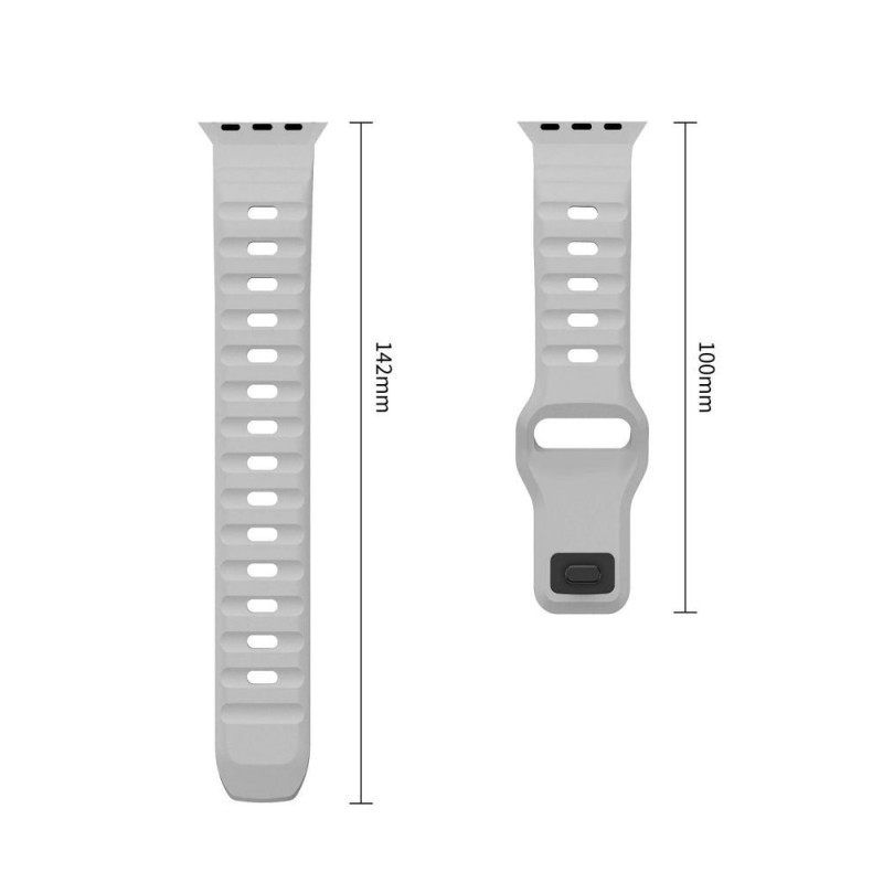 Tech-Protect Silicone Line Apple Watch 8 / 9 / 10 / 11 / 12 / SE / Ultra 44/45/46/49 mm Strap, Lunar Grey