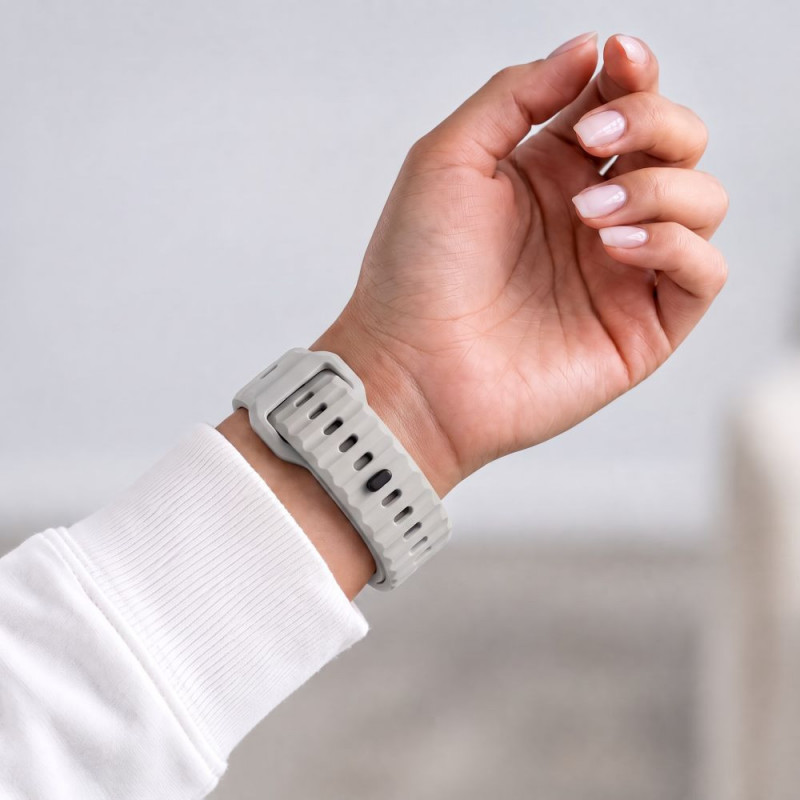 Tech-Protect Silicone Line Apple Watch 8 / 9 / 10 / 11 / 12 / SE / Ultra 44/45/46/49 mm Strap, Lunar Grey