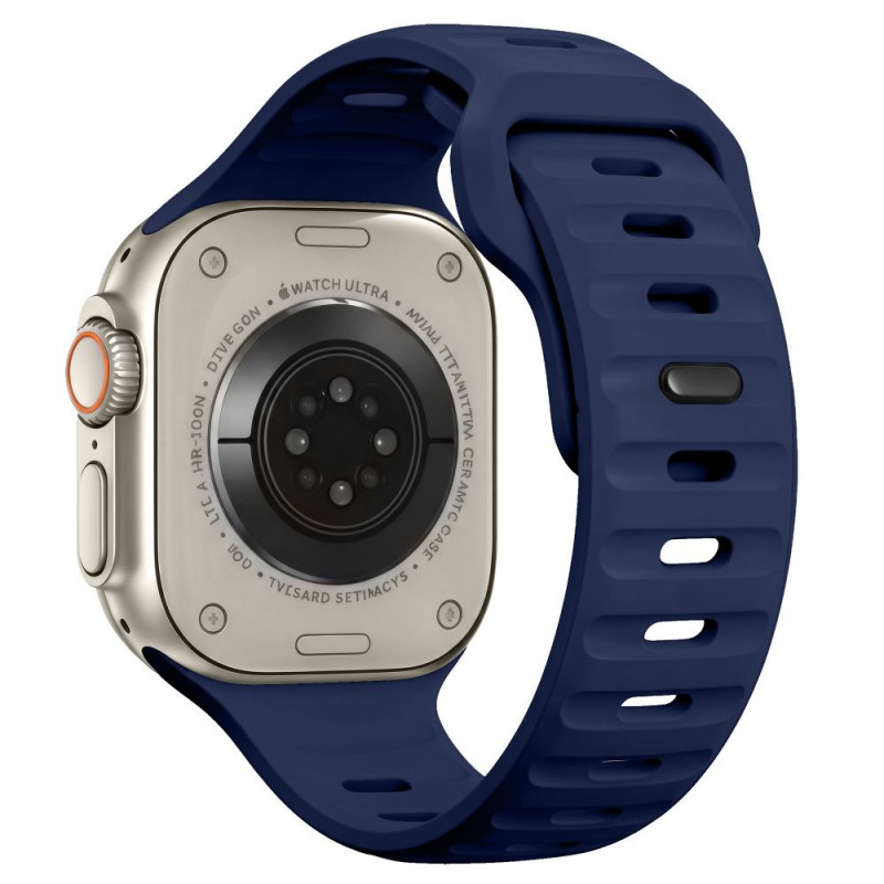 Tech-Protect Silicone Line Apple Watch 8 / 9 / 10 / 11 / 12 / SE / Ultra 44/45/46/49 mm Strap, Atlantic Blue