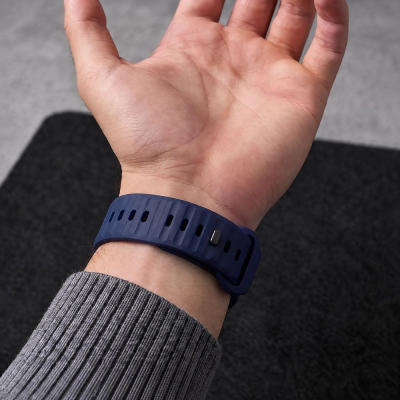 Tech-Protect Silicone Line Apple Watch 8 / 9 / 10 / 11 / 12 / SE / Ultra 44/45/46/49 mm Strap, Atlantic Blue