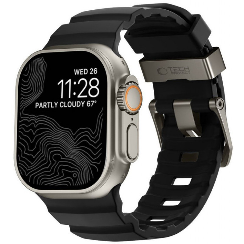 Tech-Protect Motion Apple Watch 8 / 9 / 10 / 11 / 12 / SE / Ultra 44/45/46/49 mm Strap, Black