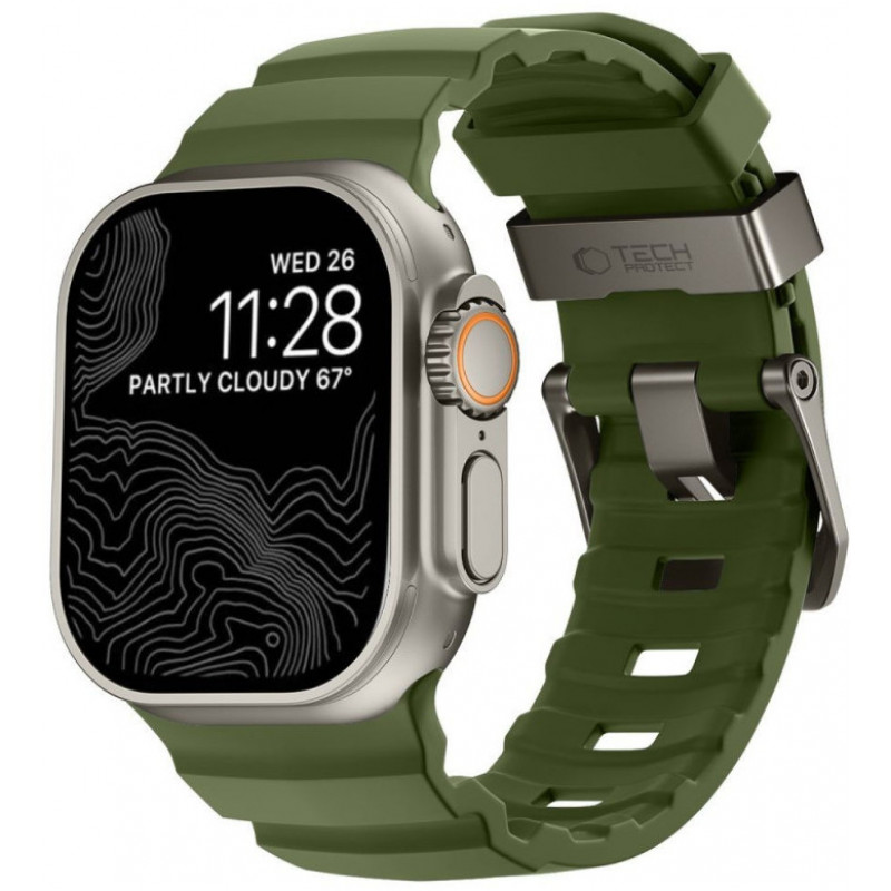 Tech-Protect Motion Apple Watch 8 / 9 / 10 / 11 / 12 / SE / Ultra 44/45/46/49 mm Strap, Tactical Green