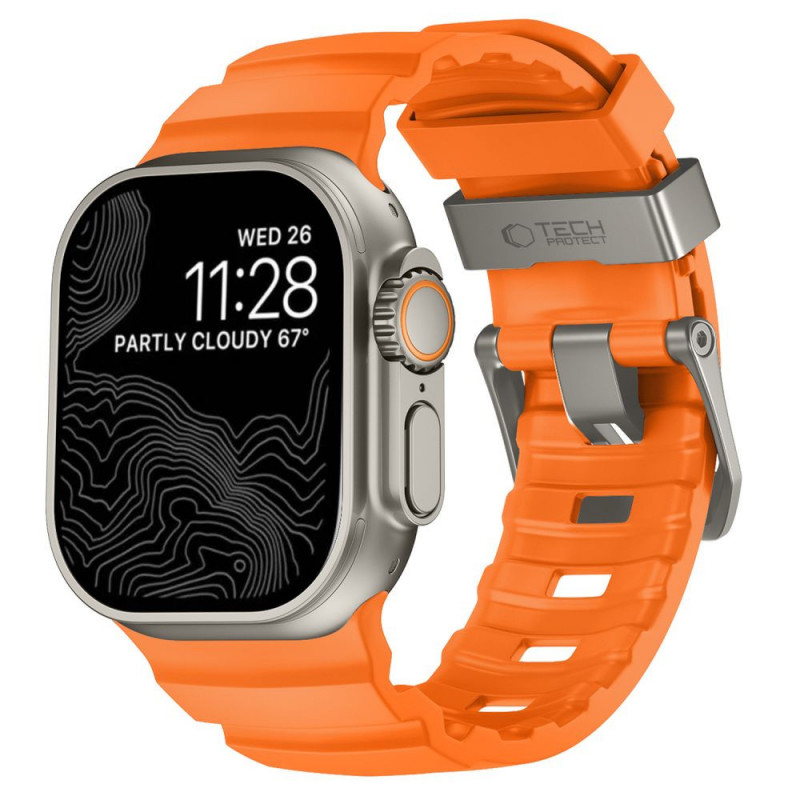 Tech-Protect Motion Apple Watch 8 / 9 / 10 / 11 / 12 / SE / Ultra 44/45/46/49 mm Strap, Signal Orange