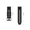 Tech-Protect Silicone Garmin Fenix 5 / 6 / 6 Pro / 7 / 8 / 8 Pro / E / 9 / 9 Pro 51 mm Strap, Obsidian Black